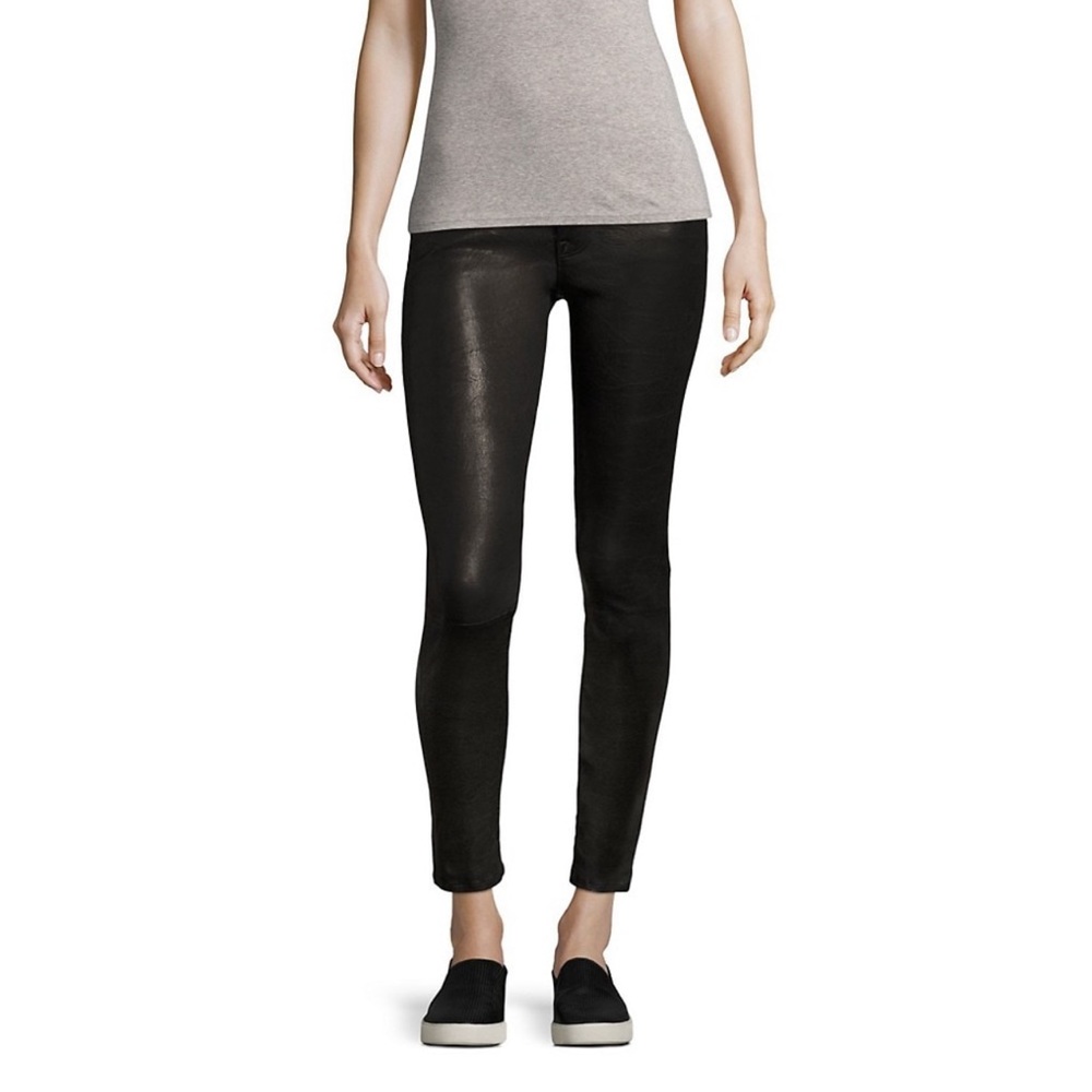 FRAME Le Skinny de Jeanne Mid-Rise Leather Pants